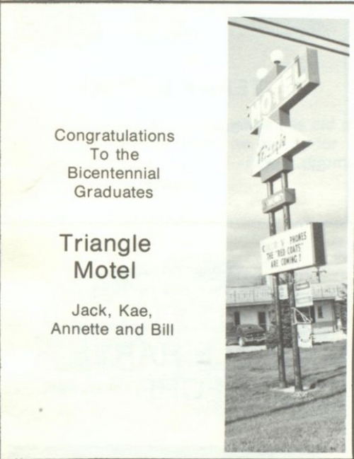 Bakers Triangle Motel (Casons Triangle Motel, Hulls Triangle Motel) - 1976 Grayling High